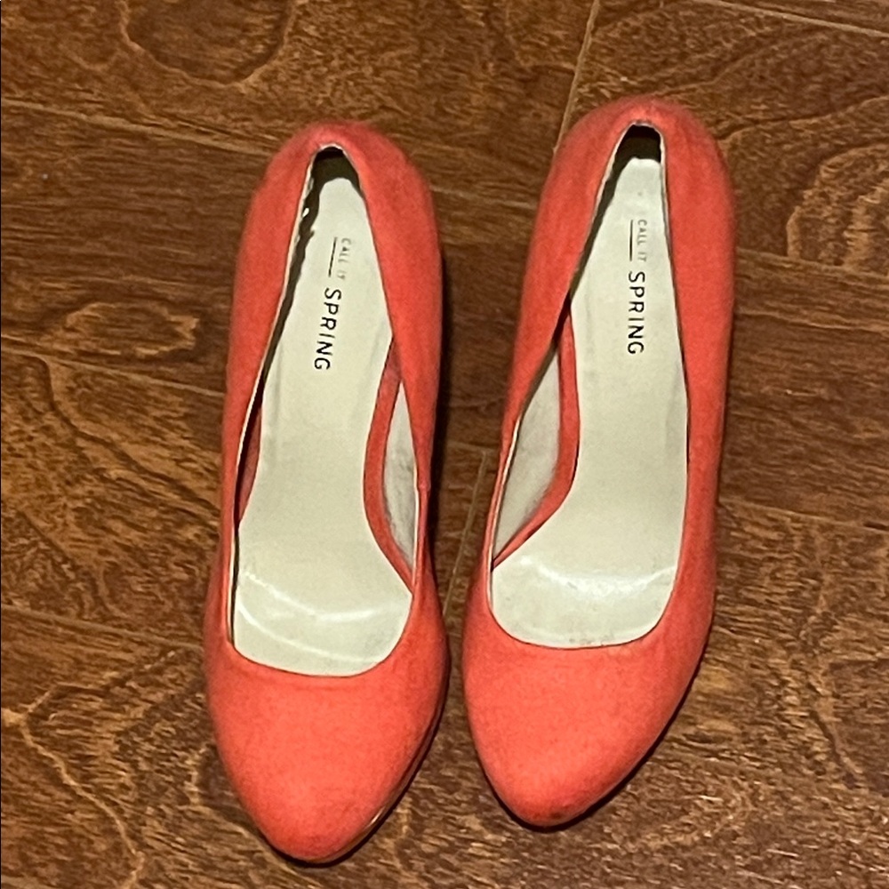 Call It Spring 8 Pink Heels